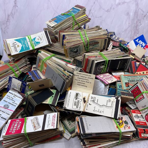 Huge Collection of Vintage Matchboxes and Matchbook Matchcovers Over 7 Pounds